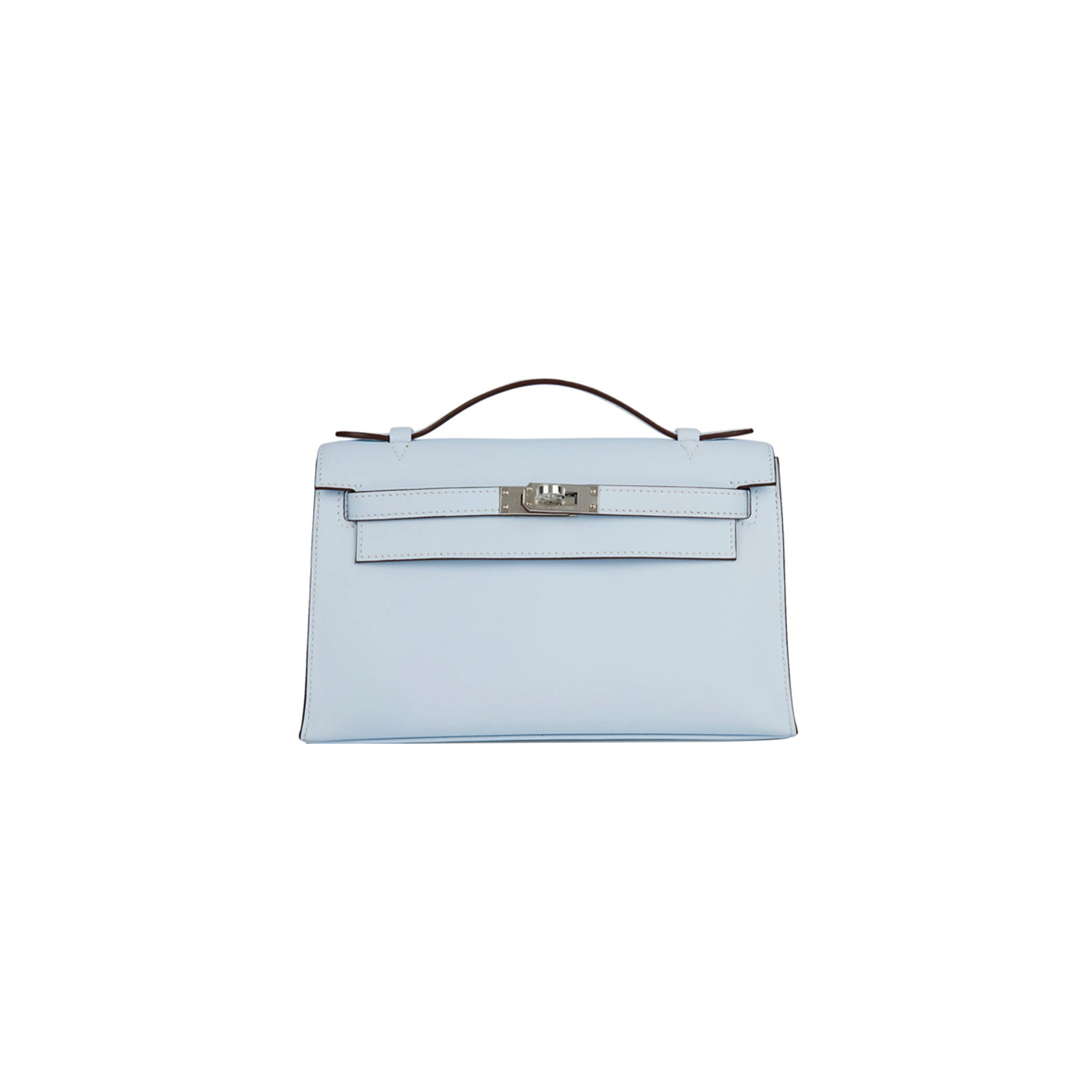 HERMES MASTER KELLY BLEU BRUME MINI POCHETTE SWIFT (22*14*7cm) 